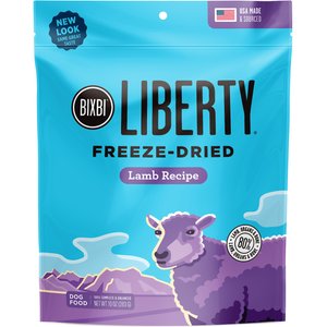 BIXBI Liberty Lamb Recipe Grain-Free Freeze-Dried Raw Dog Food, 10-oz bag