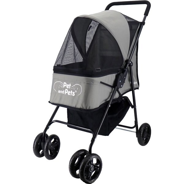 PETLUV Premium Pet Stroller, SoftSided Carrier & Travel Crate, Red, Large