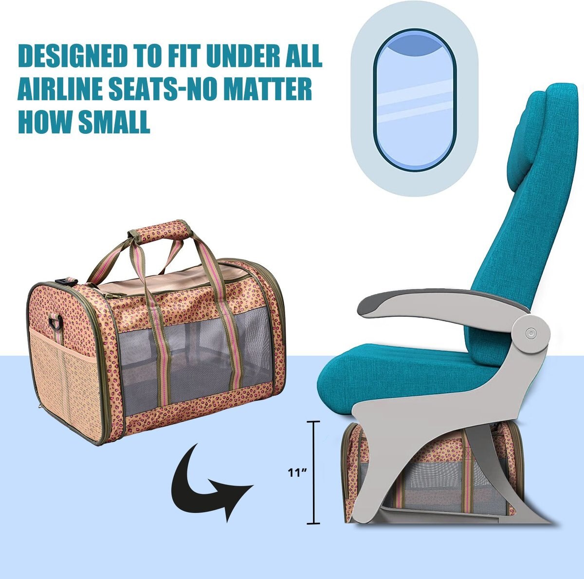 JESPET & GOOPAWS SoftSided AirlineApproved Travel Dog & Cat Carrier