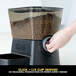 Gamma2 Nano Click Manual Pet Feeder, Black, 5-cup slide 2 of 4