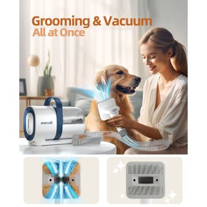 Oneisall 7 Tool Pet Hair Vacuum & Grooming Kit, 1.5-L