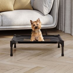 Pet Adobe Portable Indoor & Outdoor Elevated Dog & Cat Bed, Black, Small slide 1 of 7