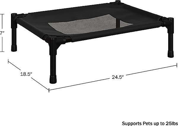 Show full view: Pet Adobe Portable Indoor & Outdoor Elevated Dog & Cat Bed, Black, Small slide 2 of 8