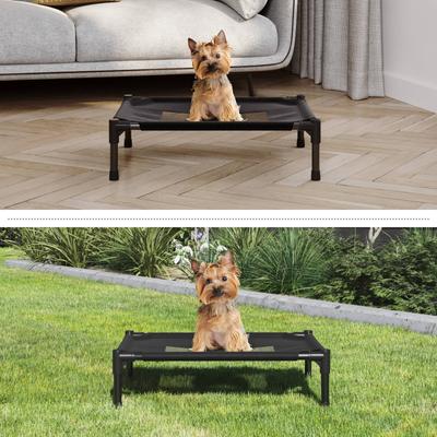 Show full view: Pet Adobe Portable Indoor & Outdoor Elevated Dog & Cat Bed, Black, Small slide 4 of 8