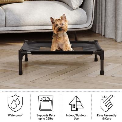Show full view: Pet Adobe Portable Indoor & Outdoor Elevated Dog & Cat Bed, Black, Small slide 5 of 8