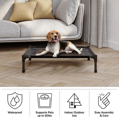 Show full view: Pet Adobe Portable Indoor & Outdoor Elevated Dog & Cat Bed, Black, Medium slide 5 of 8