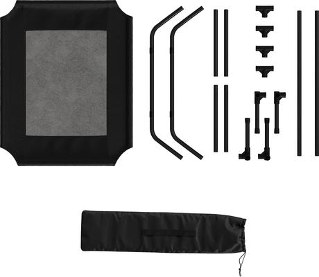 Show full view: Pet Adobe Portable Indoor & Outdoor Elevated Dog & Cat Bed, Black, Medium slide 7 of 8