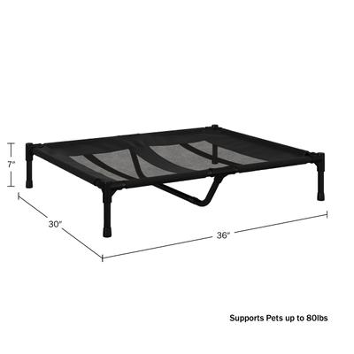 Show full view: Pet Adobe Portable Indoor & Outdoor Elevated Dog & Cat Bed, Black, Large slide 3 of 9
