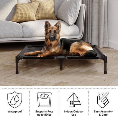 Show full view: Pet Adobe Portable Indoor & Outdoor Elevated Dog & Cat Bed, Black, Large slide 6 of 9