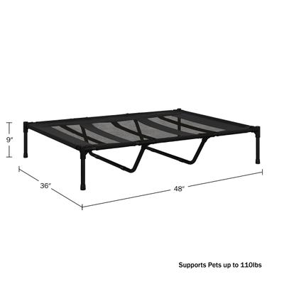 Show full view: Pet Adobe Portable Indoor & Outdoor Elevated Dog & Cat Bed, Black, X-Large slide 2 of 8