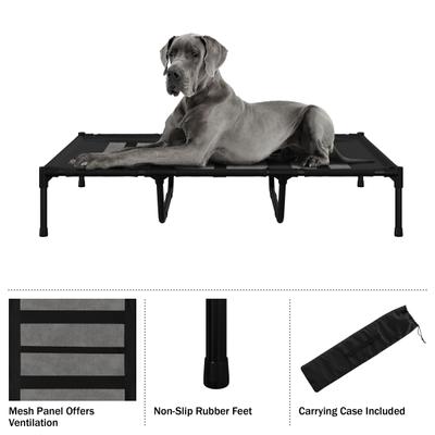 Show full view: Pet Adobe Portable Indoor & Outdoor Elevated Dog & Cat Bed, Black, X-Large slide 6 of 8