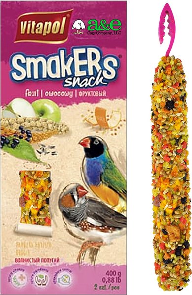 Vitapol by A&E Cage Company Zebra Finch Smakers Sticks Twin Pack Bird Treats