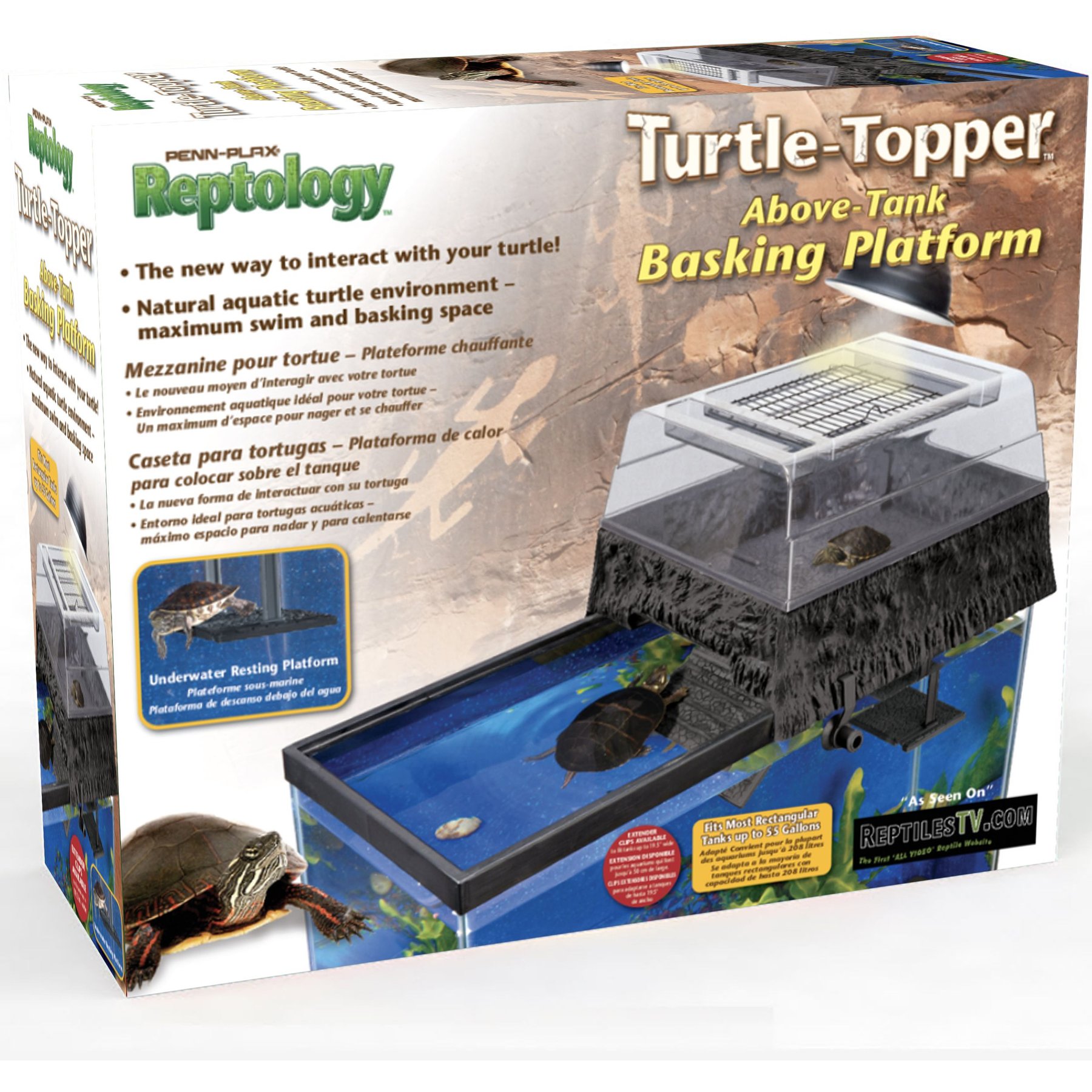 PENN-PLAX Turtle Topper Above Tank Basking Platform, 14-in - Chewy.com