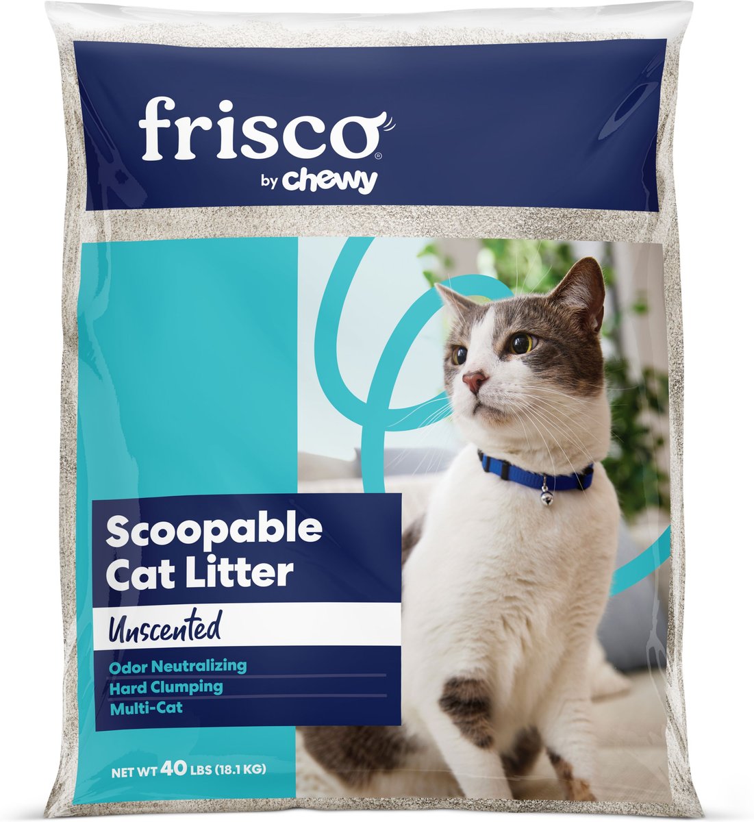Frisco Multi-Cat Unscented Clumping Clay Cat Litter, 40-lb bag slide 1 of 7