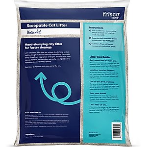 Frisco Multi-Cat Unscented Clumping Clay Cat Litter, 40-lb bag