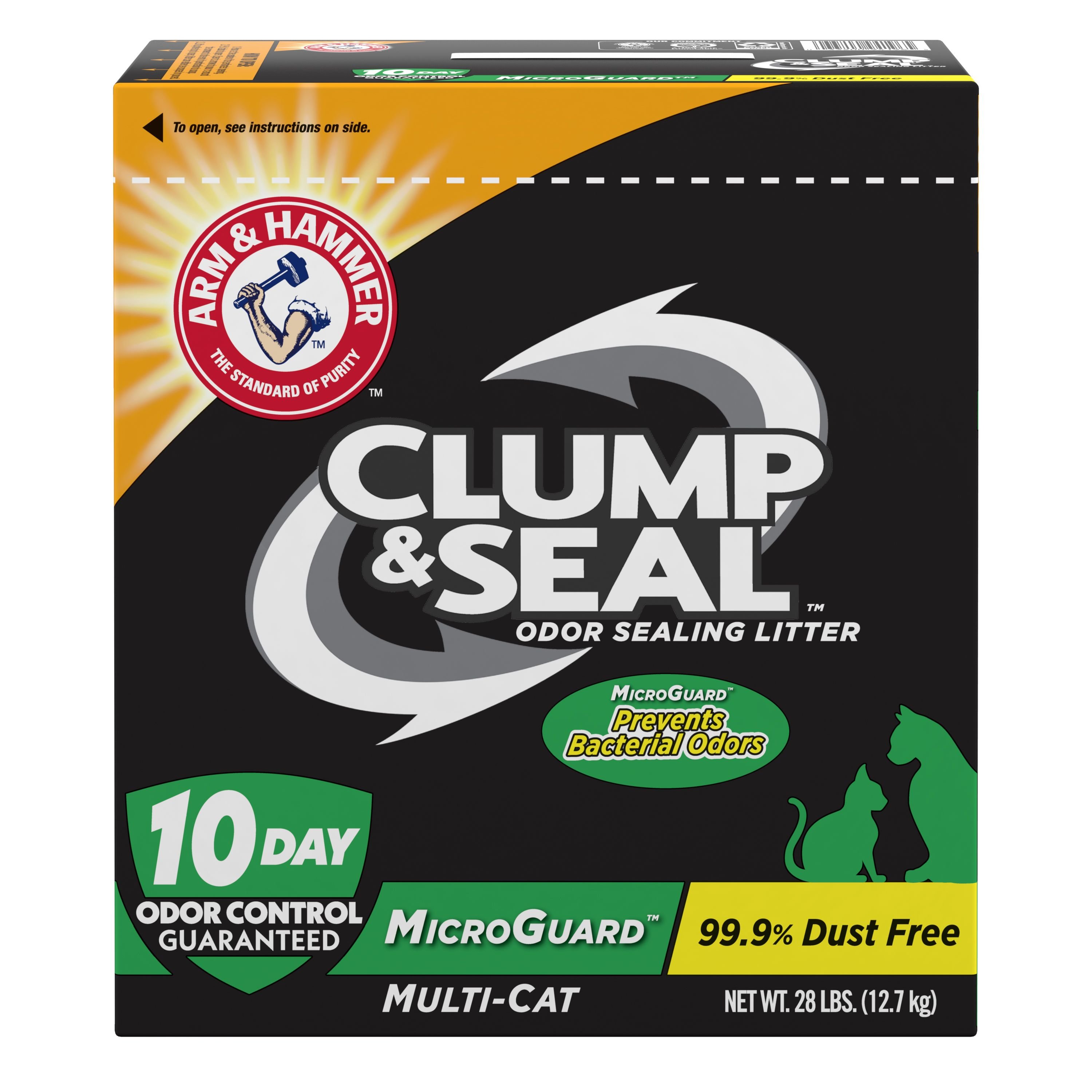 ARM & HAMMER LITTER Clump & Seal MicroGuard Odor Sealing Clumping w/10
