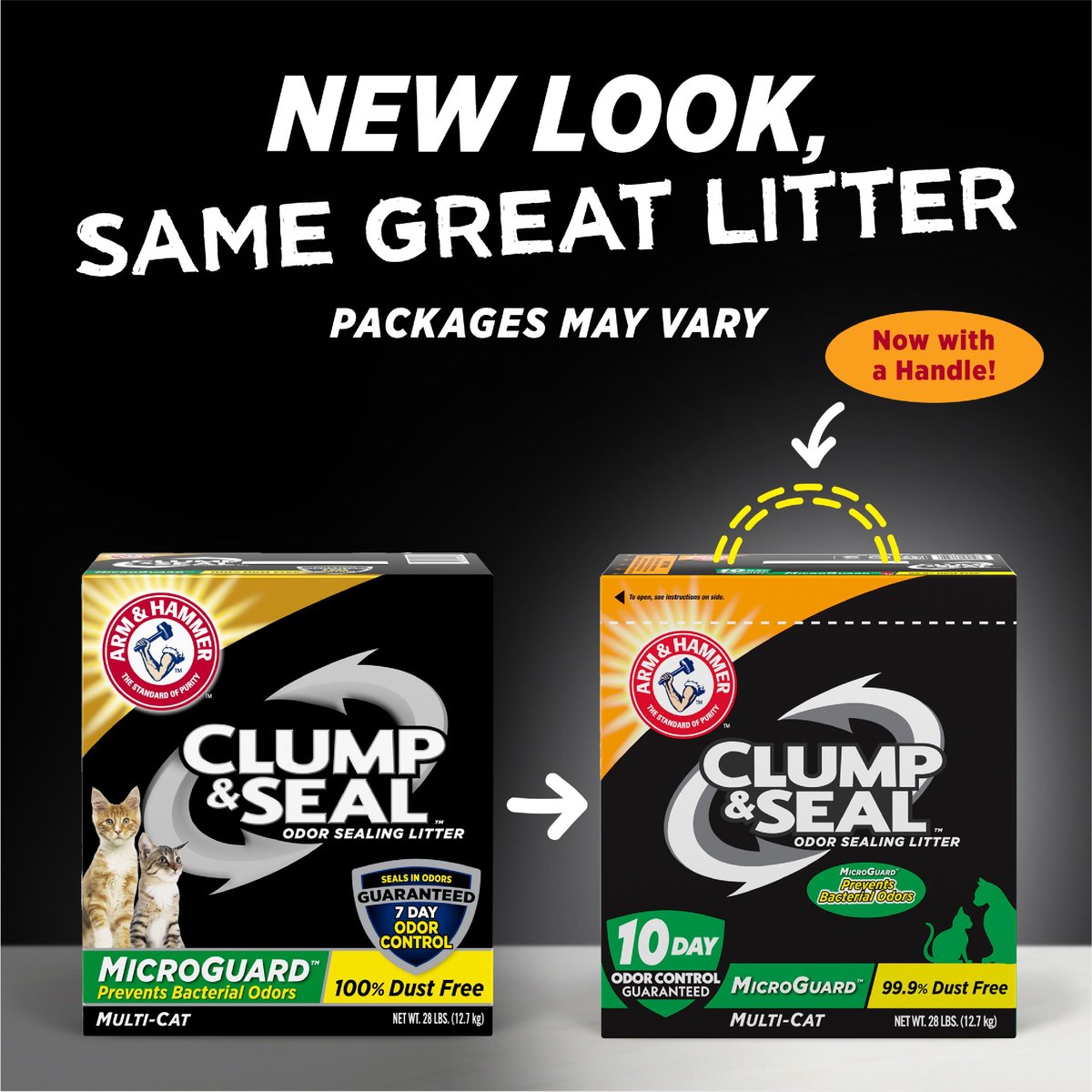 Arm Hammer Litter Clump Seal MicroGuard Odor Sealing Clumping Cat Litter with 10 Days of Odor Control