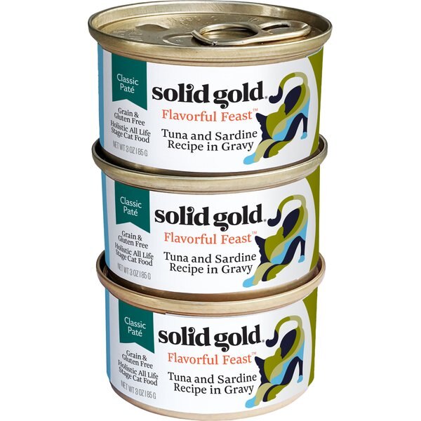 Solid Gold Flavorful Feast Real Tuna & Sardine Grain-Free Gravy Pate Wet Cat Food