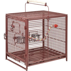 MidWest Poquito Avian Hotel Travel Carrier Bird Cage, Ruby