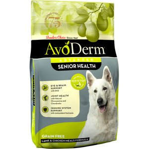 AVODERM Senior Chicken Meal Brown Rice Recipe Dry Dog Food 26