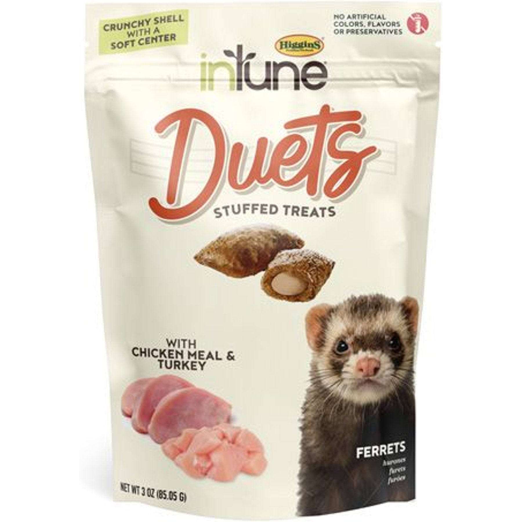 Higgins inTune Duets Chicken Meal & Turkey Ferret Treats, 3-oz bag