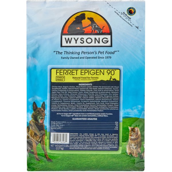 WYSONG Epigen 90 Starch Free Dry Ferret Food 5 lb bag Chewy