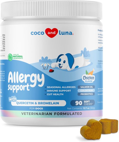 COCO AND LUNA Allergy Support with Quercetin & Bromelain Seasonal