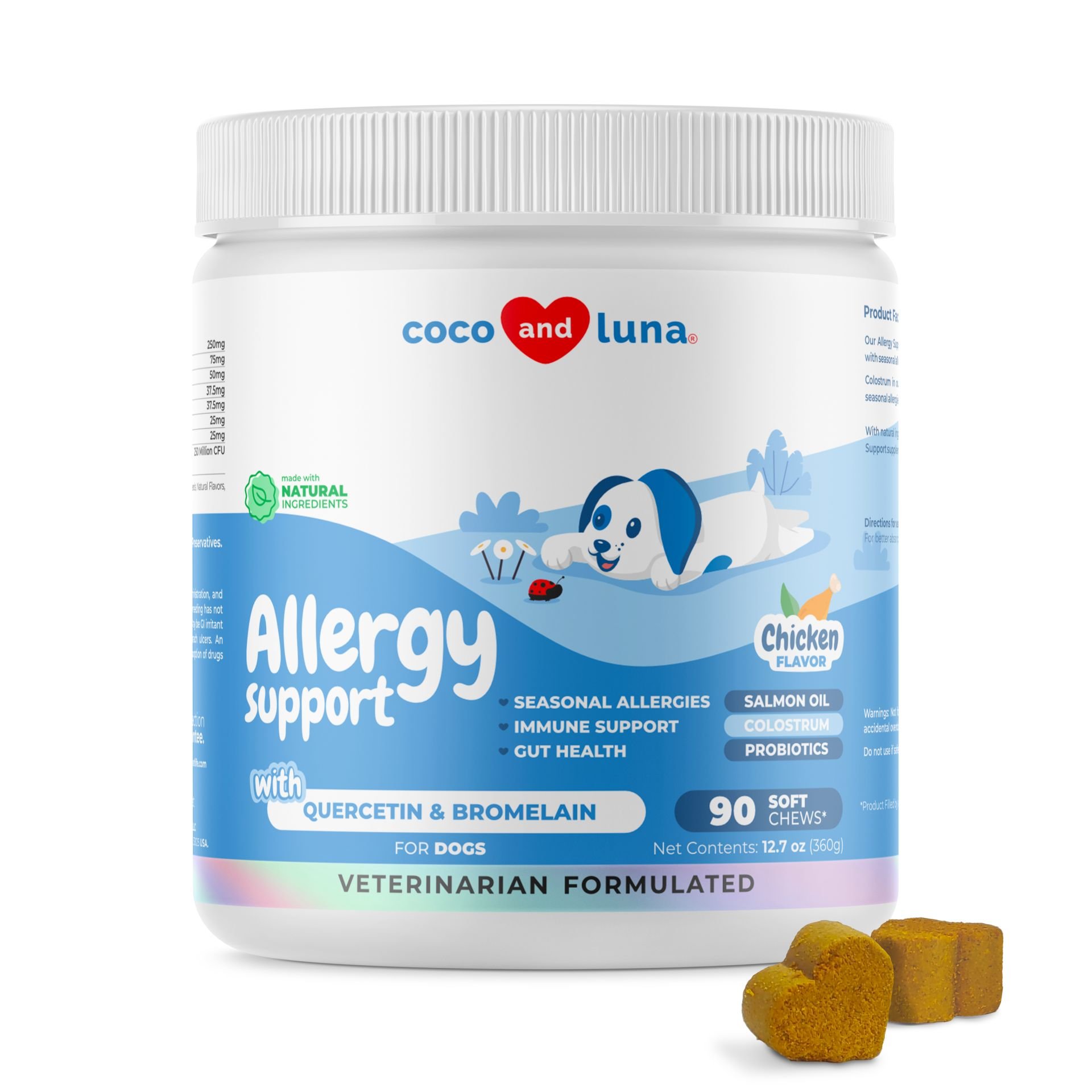 COCO AND LUNA Allergy Support with Quercetin & Bromelain Seasonal