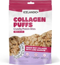 Icelandic+ Beef Collagen Mini Puffs with Marrow Crunchy Cat Treats, 0.5-oz bag slide 1 of 3