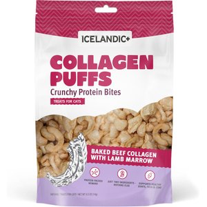 Icelandic+ Beef Collagen Mini Puffs with Marrow Crunchy Cat Treats, 0.5-oz bag