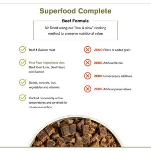 Badlands Ranch Superfood Complete Grain-Free Beef Air-Dried Dog Food, 24-oz bag