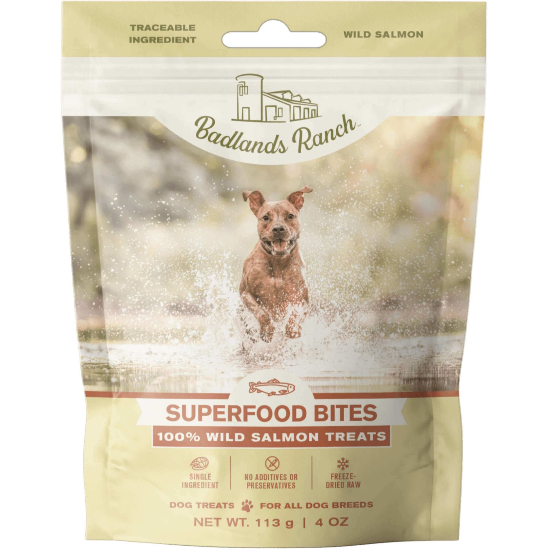 BADLANDS RANCH Salmon Grain Free Freeze Dried Raw Dog Treats 4 oz