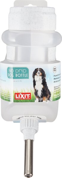 Lixit Dog No Drip 44oz Water Bottle. The Lixit Top-Fill Dog Water Bottle  features a lid on the top that allows you to fill the bottle without  removing