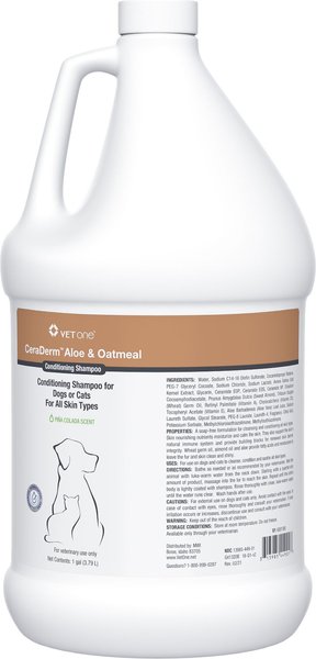 VetOne CeraDerm Aloe & Oatmeal Conditioning Dog & Cat Shampoo