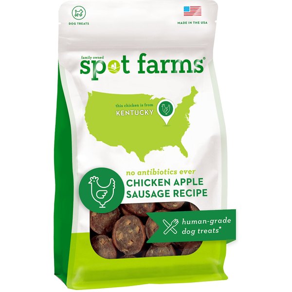SPOT FARMS Chicken Apple Sausage Recipe Dog Treats, 12.5-oz bag - Chewy.com