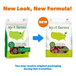 Spot Farms Chicken Apple Sausage Recipe Dog Treats, 12.5-oz bag slide 2 of 7