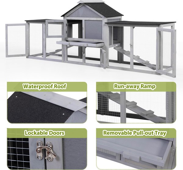 Coziwow 2-Tier Wood Double Run Rabbit Hutch