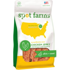 Spot Farms Chicken Jerky Skin & Coat Formula Human-Grade Jerky Dog Treats