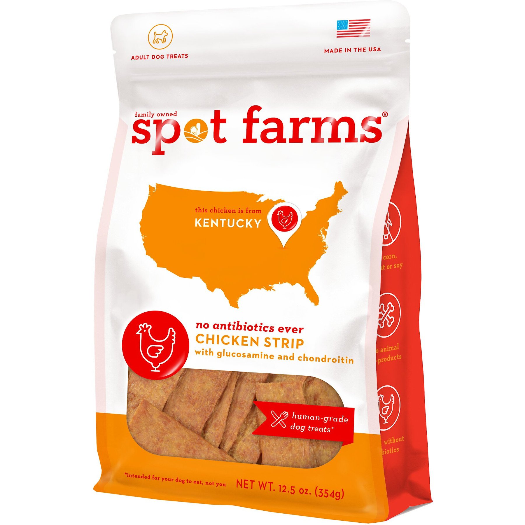 SPOT FARMS Chicken Strips with Glucosamine & Chondroitin Dog Treats, 12 ...