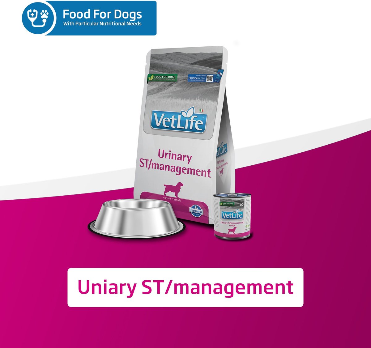Farmina Vet Life Urinary ST Management Canine Wet Dog Food, 10.58-oz can, case of 6