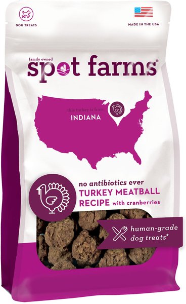 Spot Farms Turkey Meatball Recipe with Cranberries Dog Treats, 12.5-oz bag slide 1 of 7