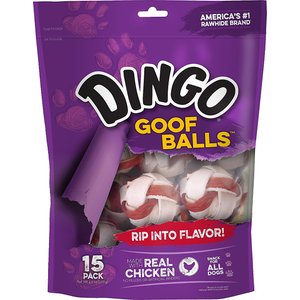Dingo Goof Balls Dog Treats, 15 count