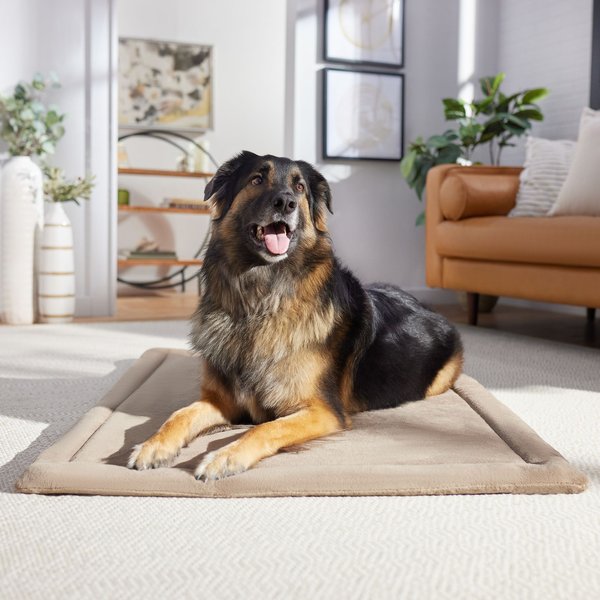 FRISCO Quilted Dog Crate Mat, Ivory, 54in