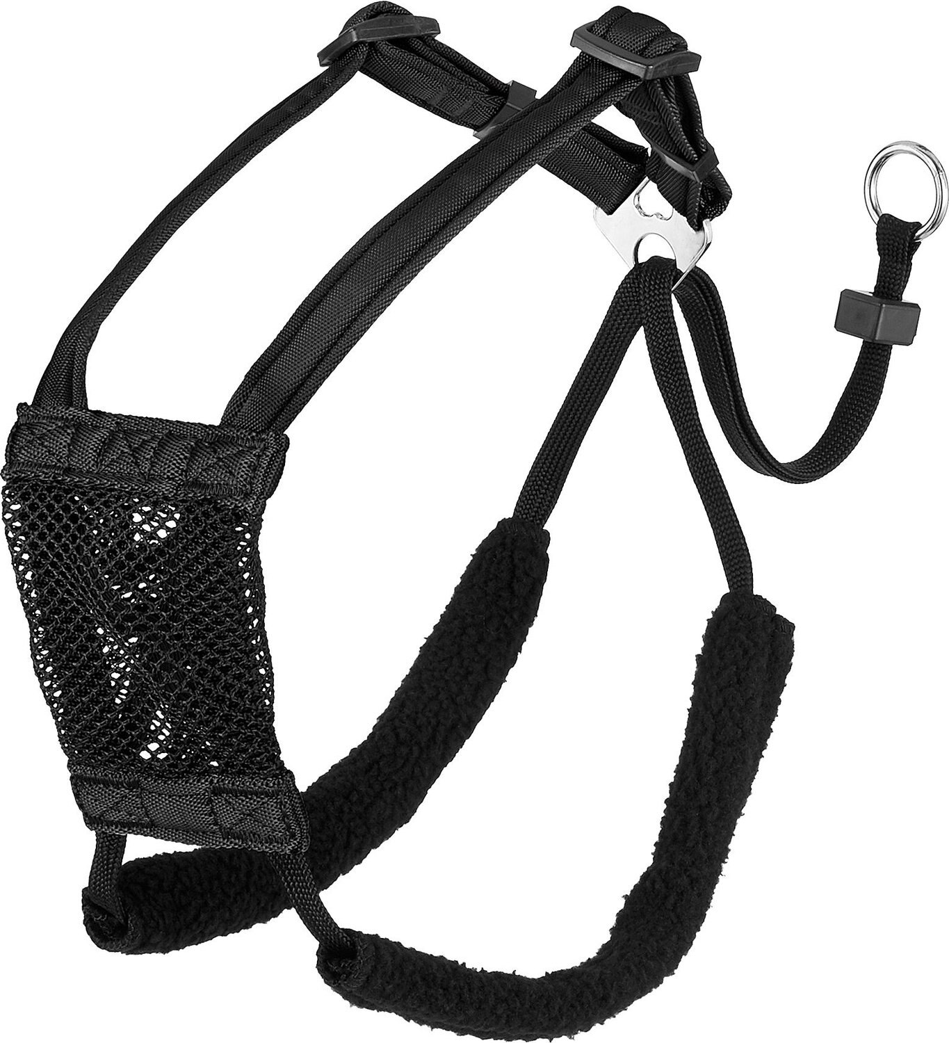 SPORN Mesh No Pull Dog Harness, Black, Medium: 12 to 17-in neck - Chewy.com