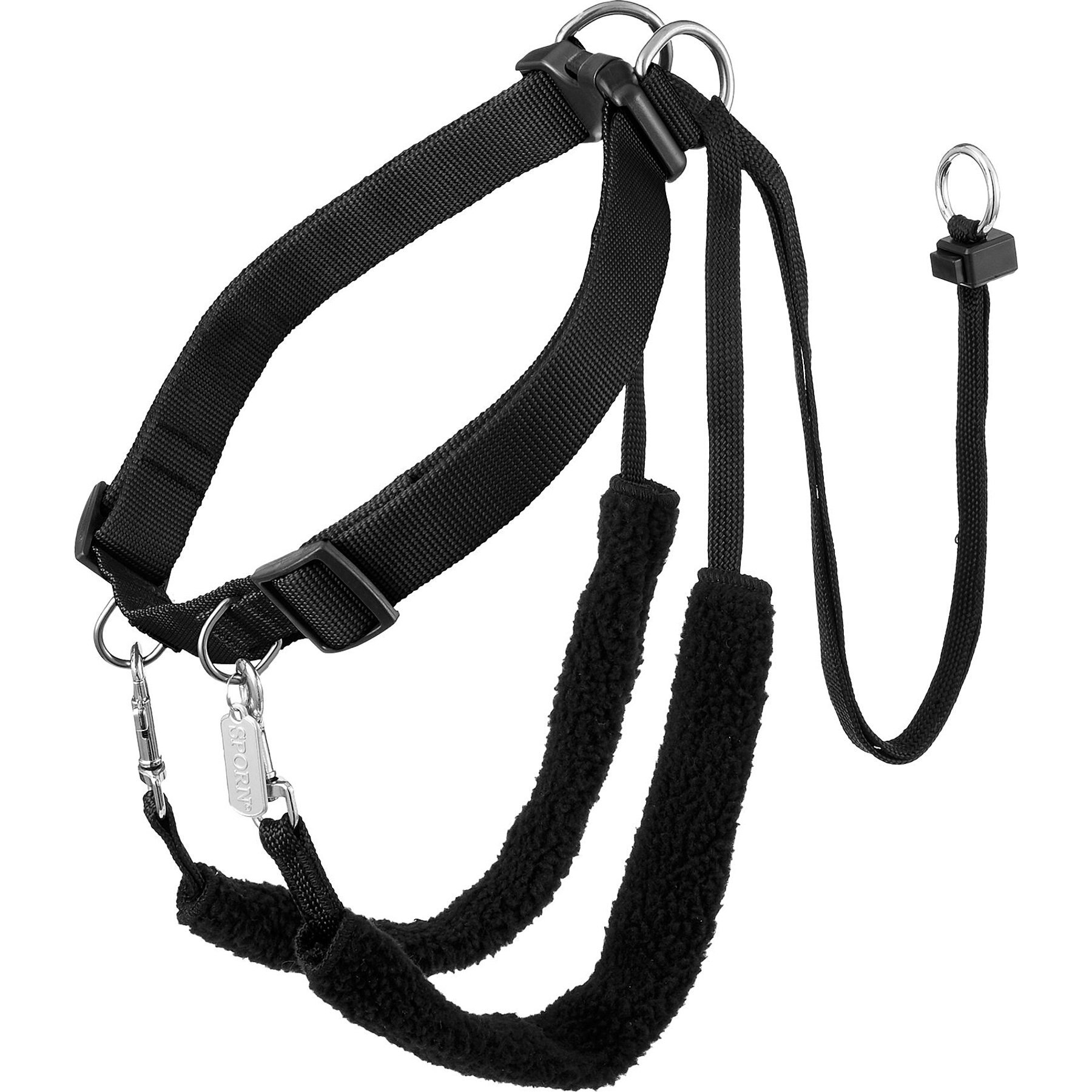 SPORN Training Halter Nylon No Pull Dog Harness, Black, X-Large: 23 to ...