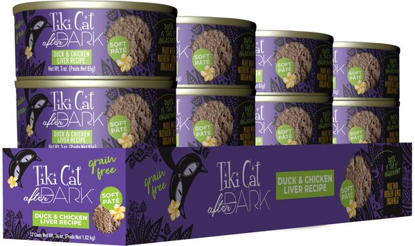 Tiki Cat After Dark Pate Duck & Chicken Liver Recipe Grain-Free Wet Cat Food
