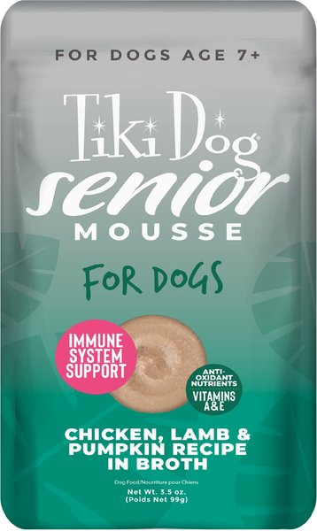 Tiki Dog Senior Mousse Grain-Free Chicken, Lamb & Pumpkin in Broth Wet Dog Food