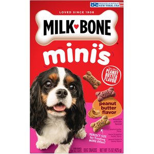 Milk-Bone Mini's Peanut Butter Flavor Variety Dog Treats, 15-oz box