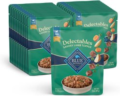 Blue Buffalo Delectables Lamb Dinner Wet Dog Food Topper, 3-oz pouch, case of 24