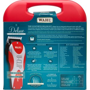 Wahl Deluxe U-Clip Dog & Cat Clipper Kit, Red